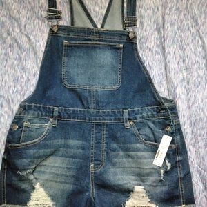 No boundaries jean overalls shorts with lace size xxl (19)